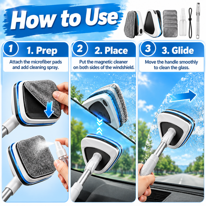 Dual-Side Magnetic Windshield Cleaner Kit