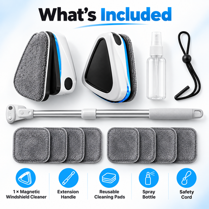 Dual-Side Magnetic Windshield Cleaner Kit